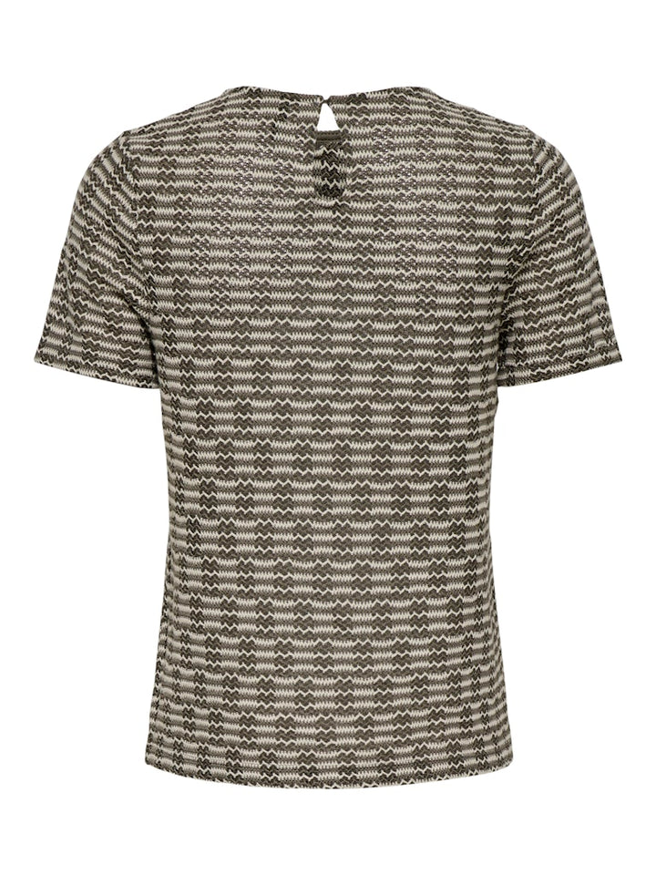 Onltove S/s O-neck Top Jrs - Groen Dessin