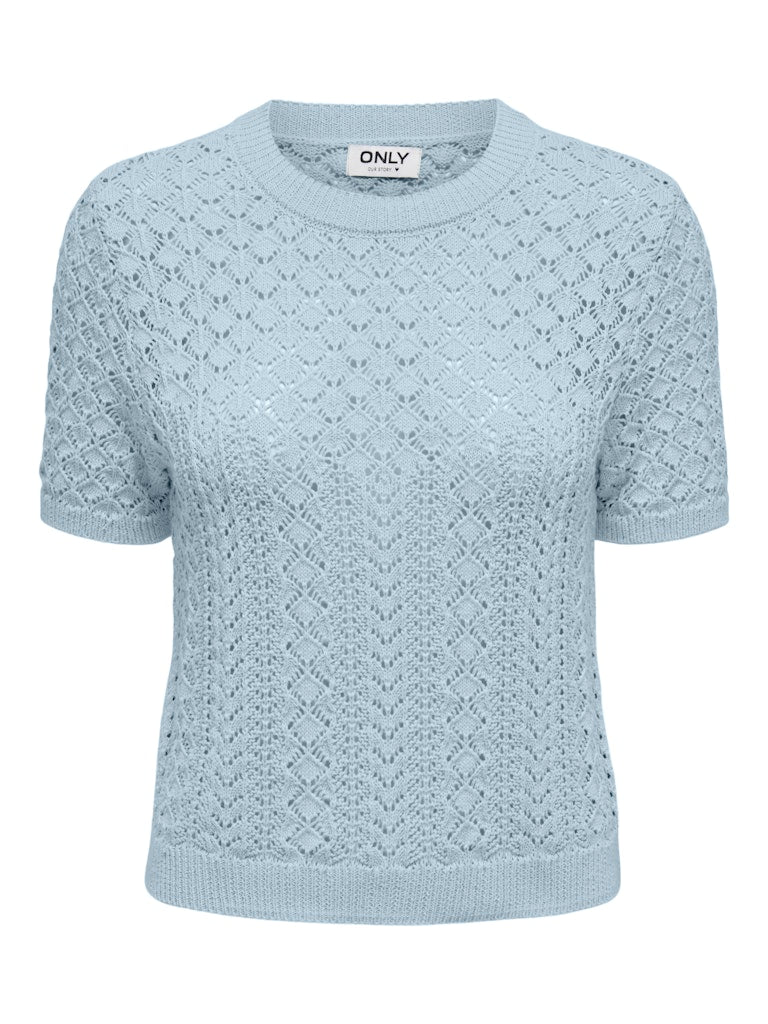 Onlsaga Ss O-neck Knt Noos - Lichtblauw