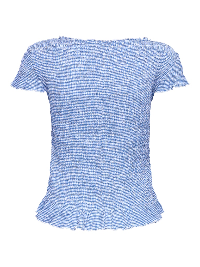 Onlcelle Life Cap Smock Boatneck Top Jrs - Blauw Dessin