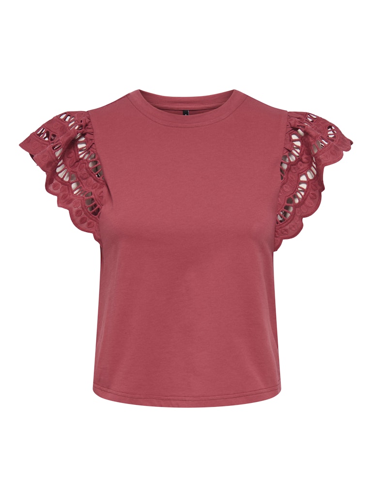 Onlmacy S/s O-neck Mix Top Box Jrs - Steenrood