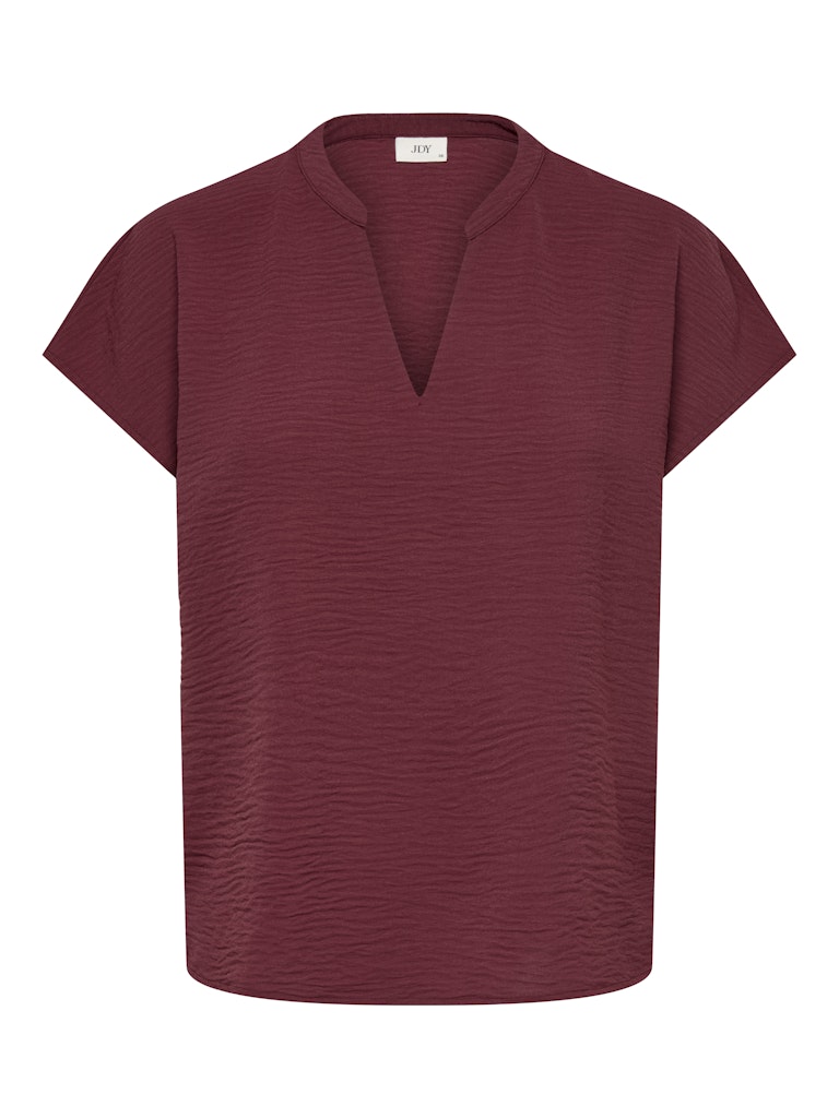Jdylion Life S/s Top Wvn Noos - Bordeaux