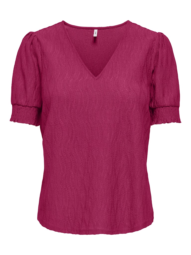 Onldiana S/s V-neck Top Cs Jrs - Fuchsia