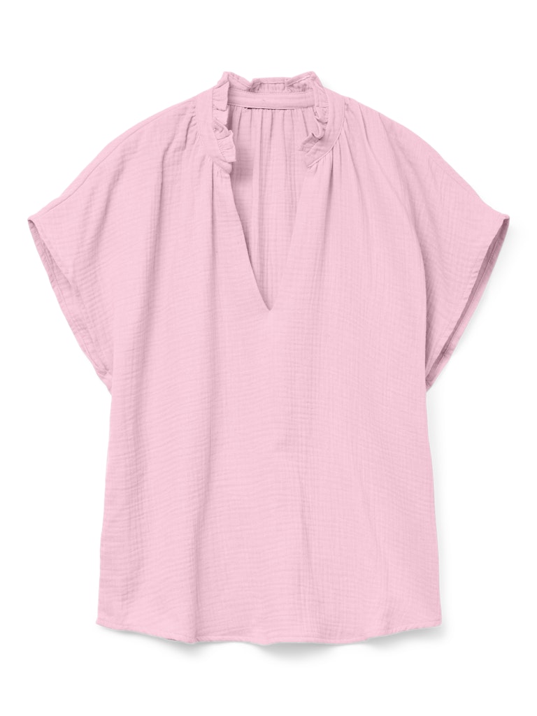 Vmnatali Sl V-neck Top Wvn - Licht Roze