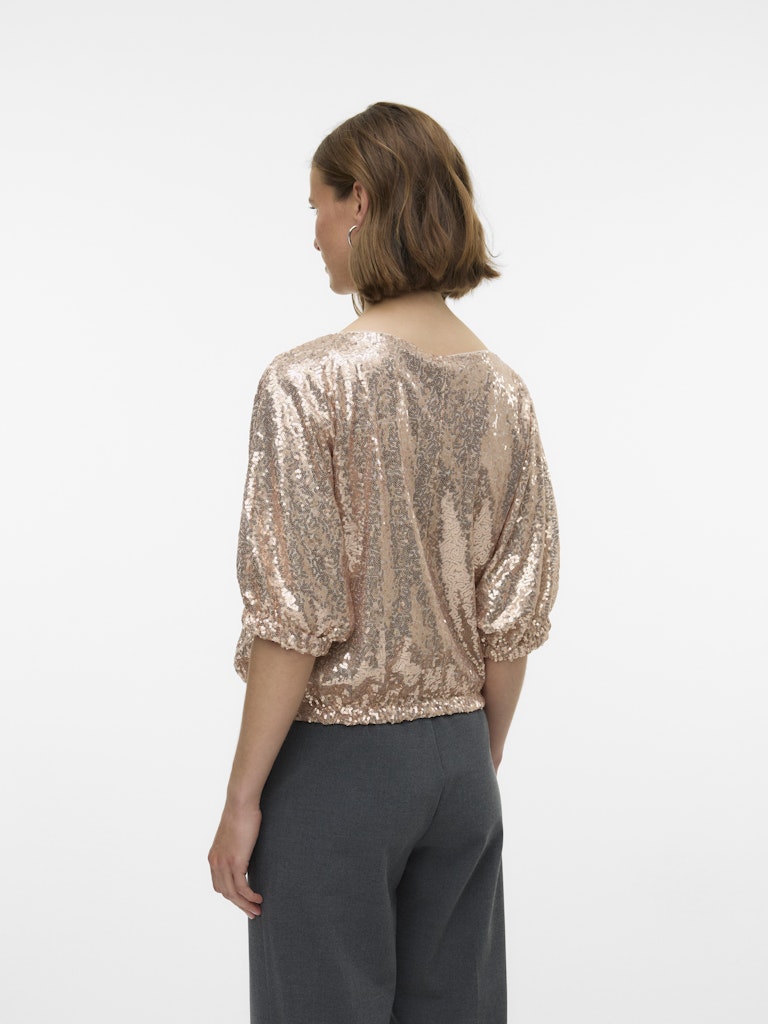 Vmkaje Ss Balloon Short Sq Top Jrs Ga - Oud Roze