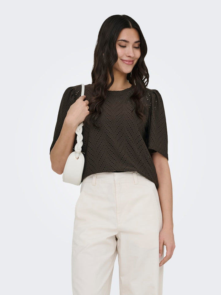 Jdycarla Cathinka S/s Top Jrs Noos - Bruin