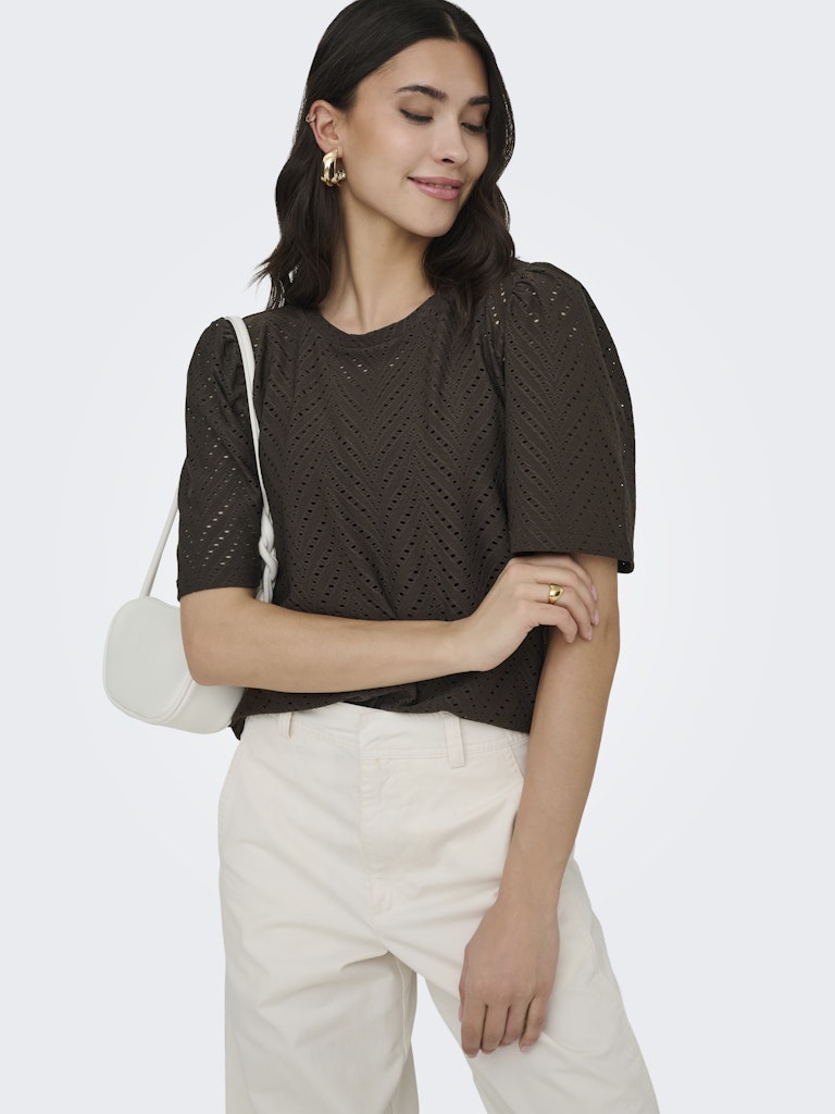Jdycarla Cathinka S/s Top Jrs Noos - Bruin