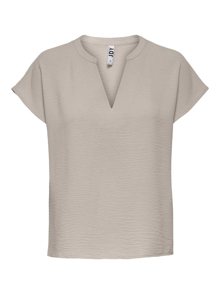 Jdylion Life S/s Top Wvn Noos - Licht Bruin