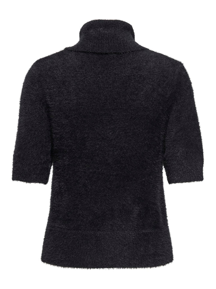 Onlpiumo Ss Highneck Knt - Zwart