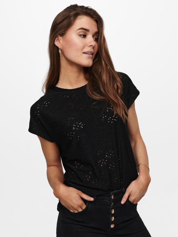 Onlsmilla S/s Top Jrs Noos - Zwart