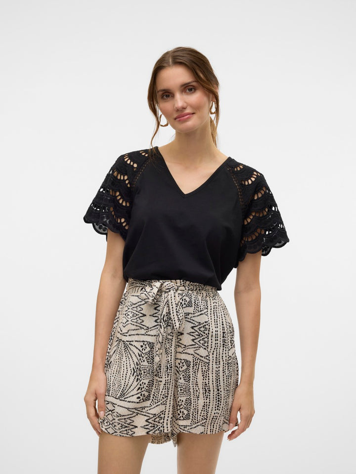 Vmblasy S/s T-shirt Jrs Btq Ga - Zwart