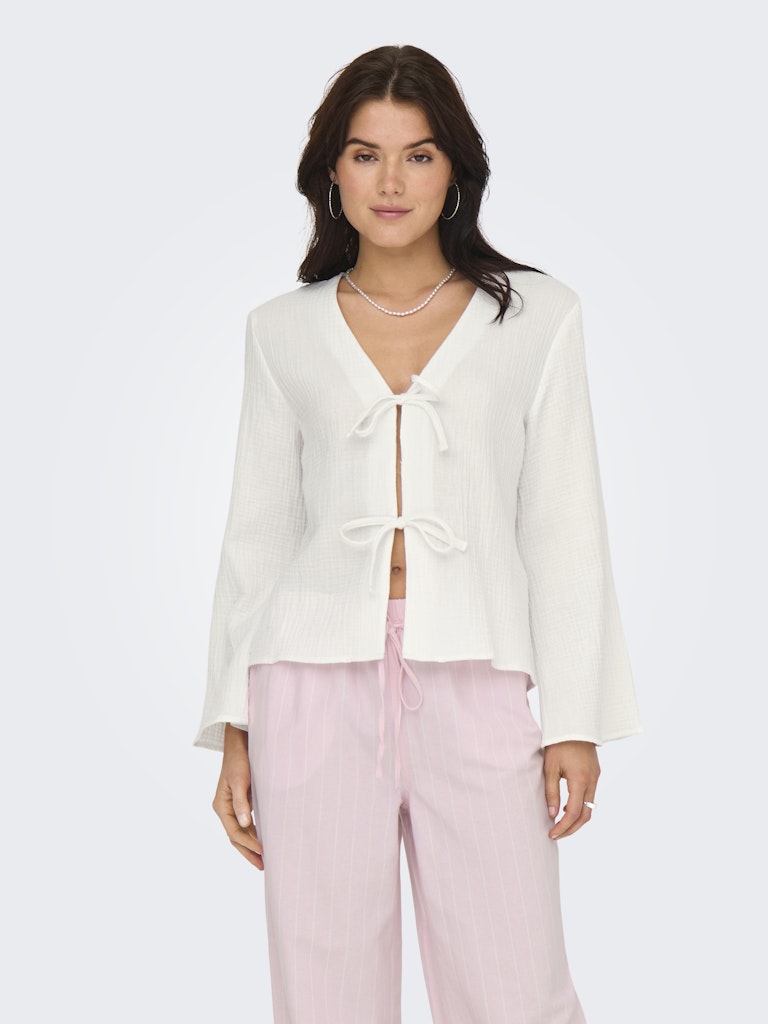 Jdytheis Life L/s Top Wvn Noos - Wit