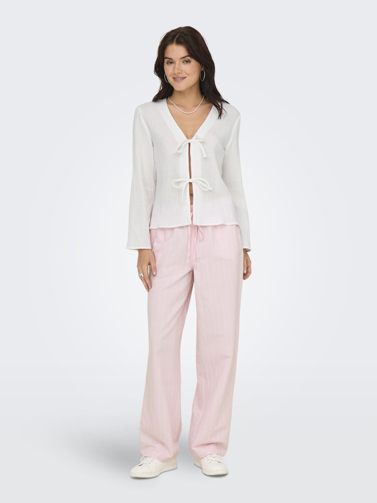Jdytheis Life L/s Top Wvn Noos - Wit