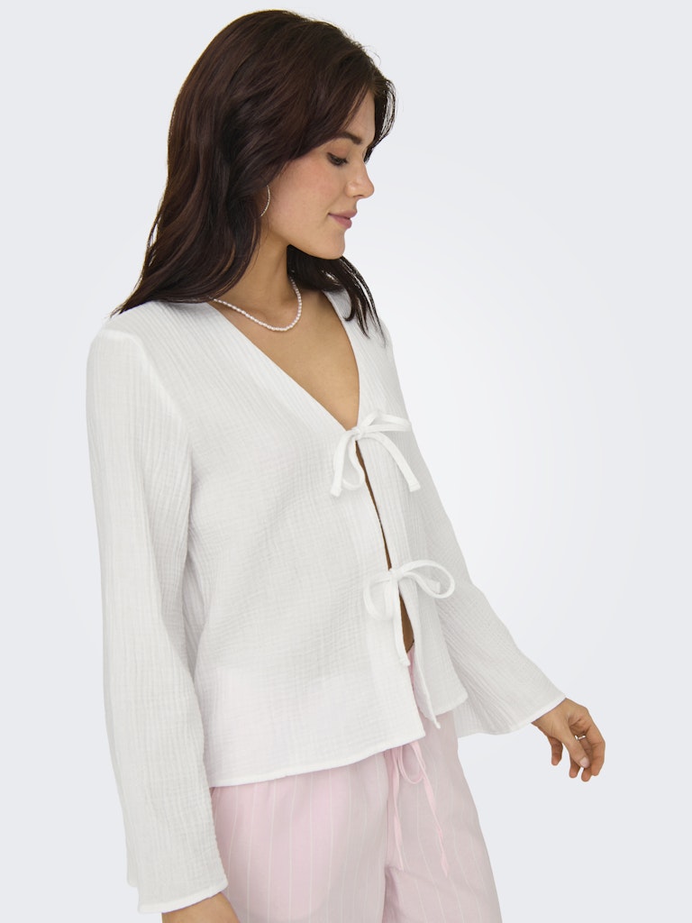 Jdytheis Life L/s Top Wvn Noos - Wit