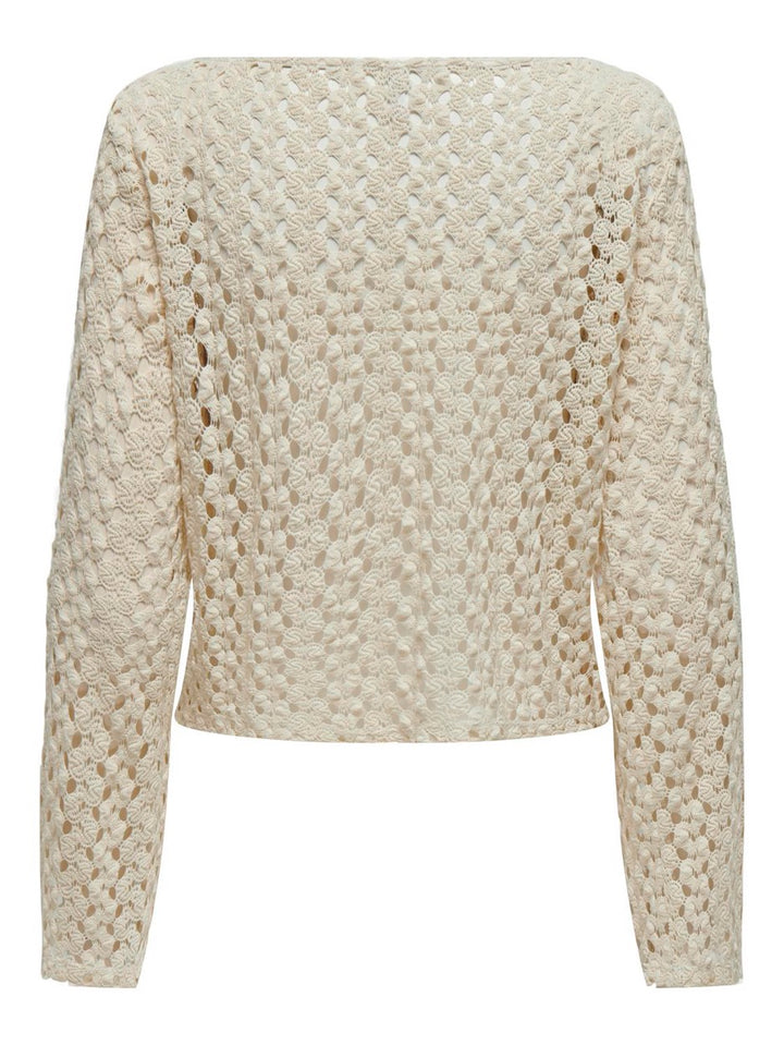 Onllion L/s Top Jrs - Ecru
