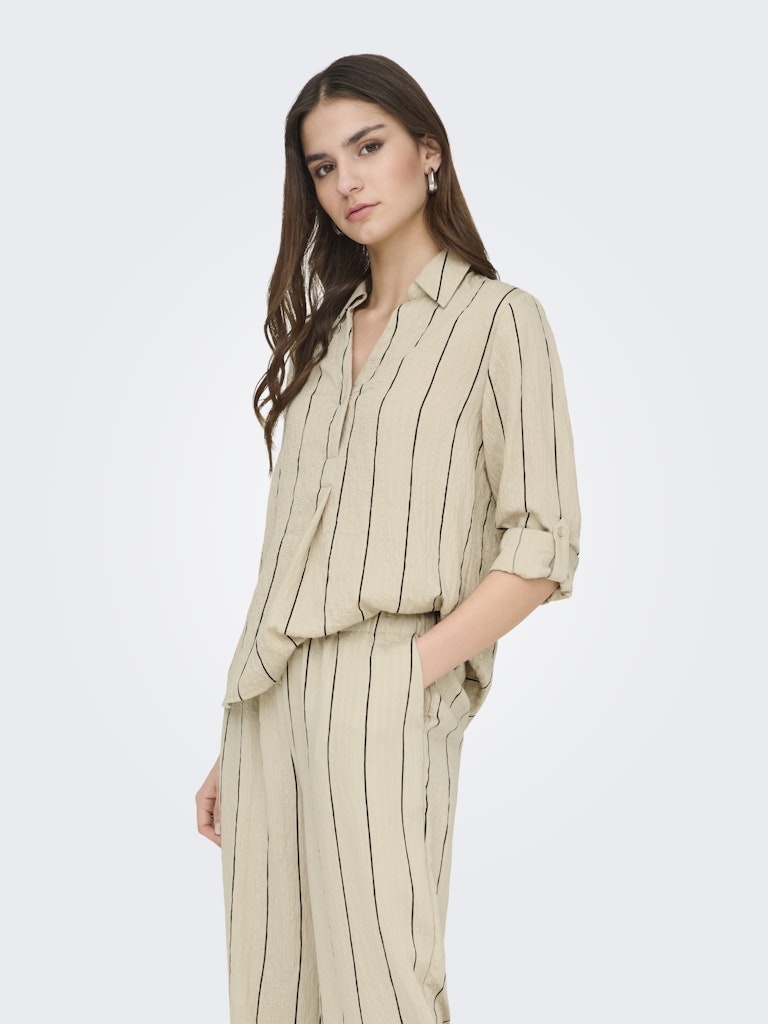 Jdyava L/s Fold Up Shirt Wvn - Zand Dessin