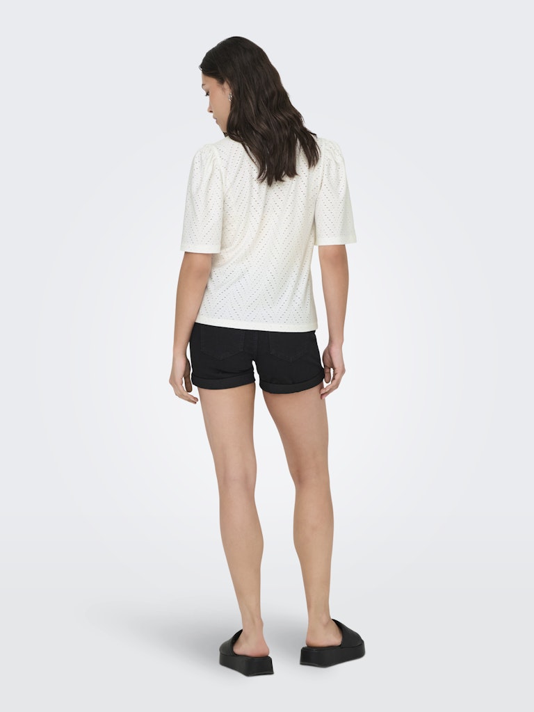 Jdycarla Cathinka S/s Top Jrs Noos - Wit Dessin