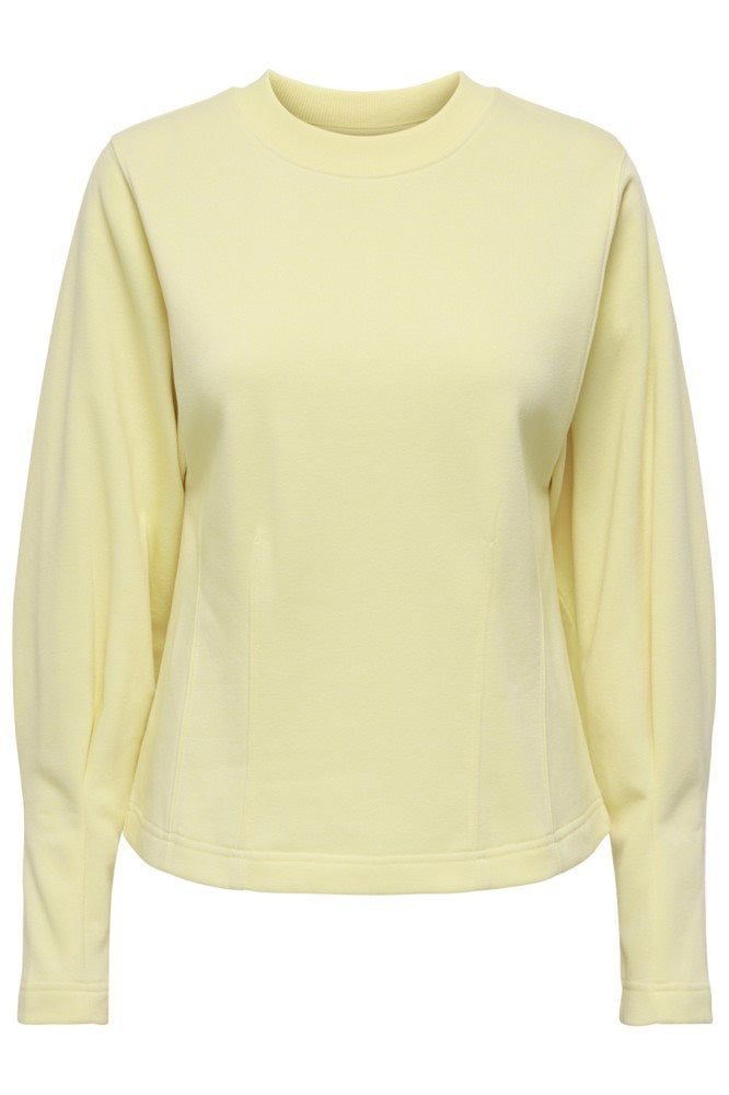 Jdycreame L/s Waisted Top Jrs - Licht Geel