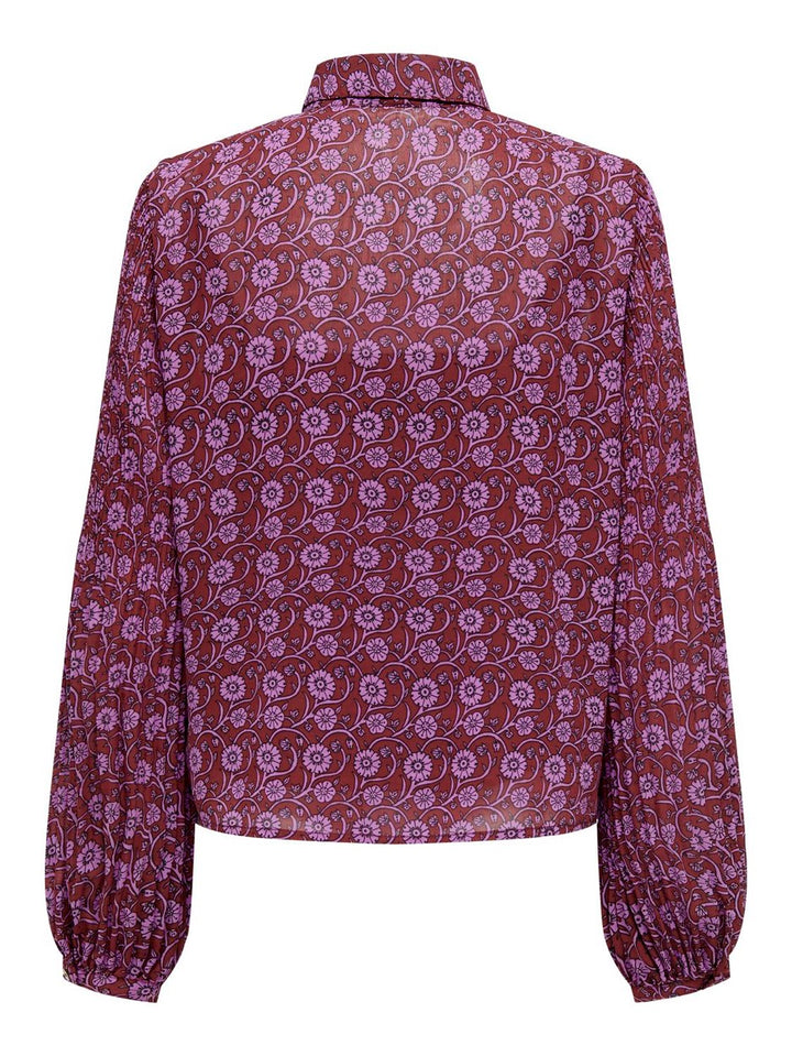 Onlstar Life L/s Plisse Shirt Ptm - Rood
