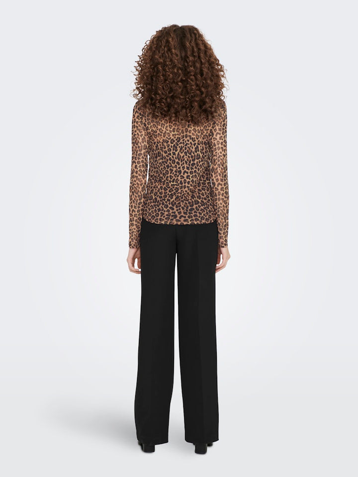 Jdycody L/s Bow Top Wvn - Bruin Dessin