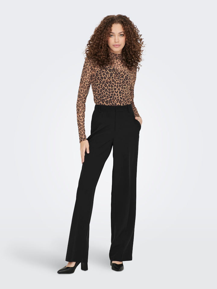Jdycody L/s Bow Top Wvn - Bruin Dessin