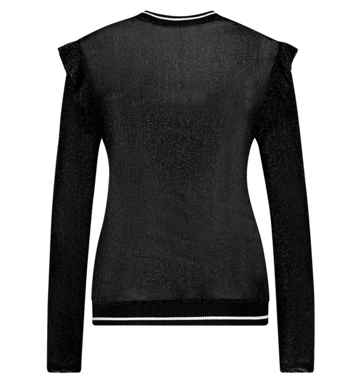 Jdygreta L/s Embroidery Top Wvn - Zwart