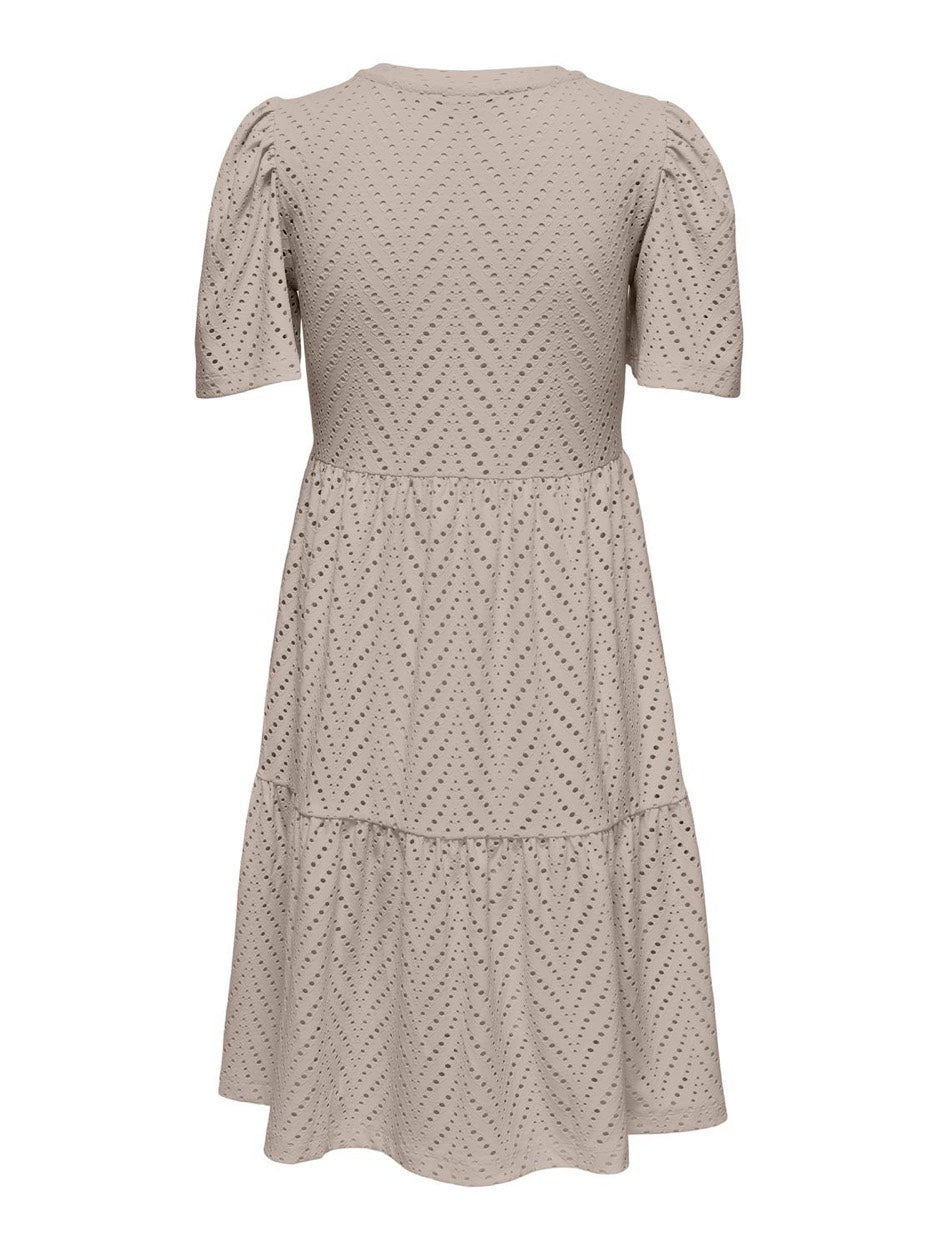 Jdycarla Cathinka S/s Dress Jrs Noo - Beige