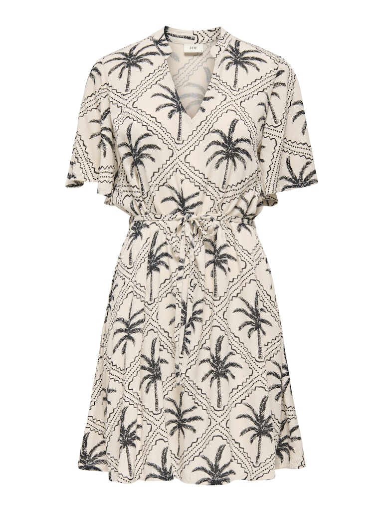 Jdygaby Life S/s Belt Dress Wvn - Zand Dessin