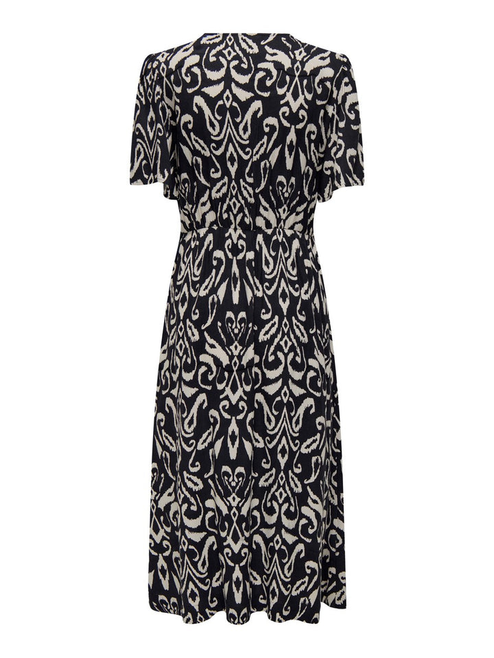 Onlhalia S/s Midi Dress Wvn Noos - Blauw Dessin