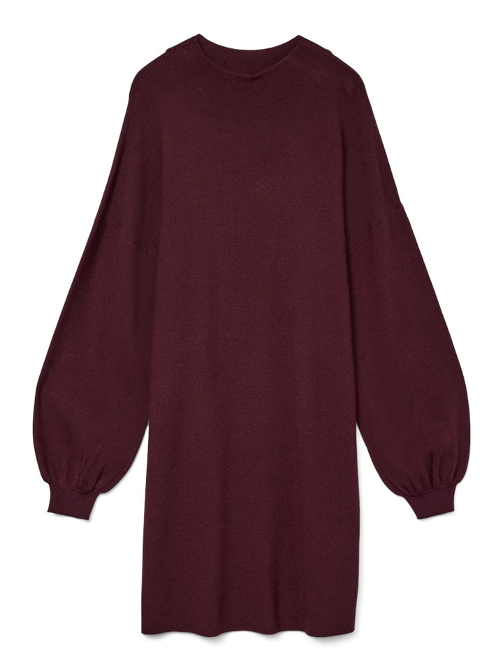 Vmnancy Ls Funnelneck Dress Noos - Bordeaux
