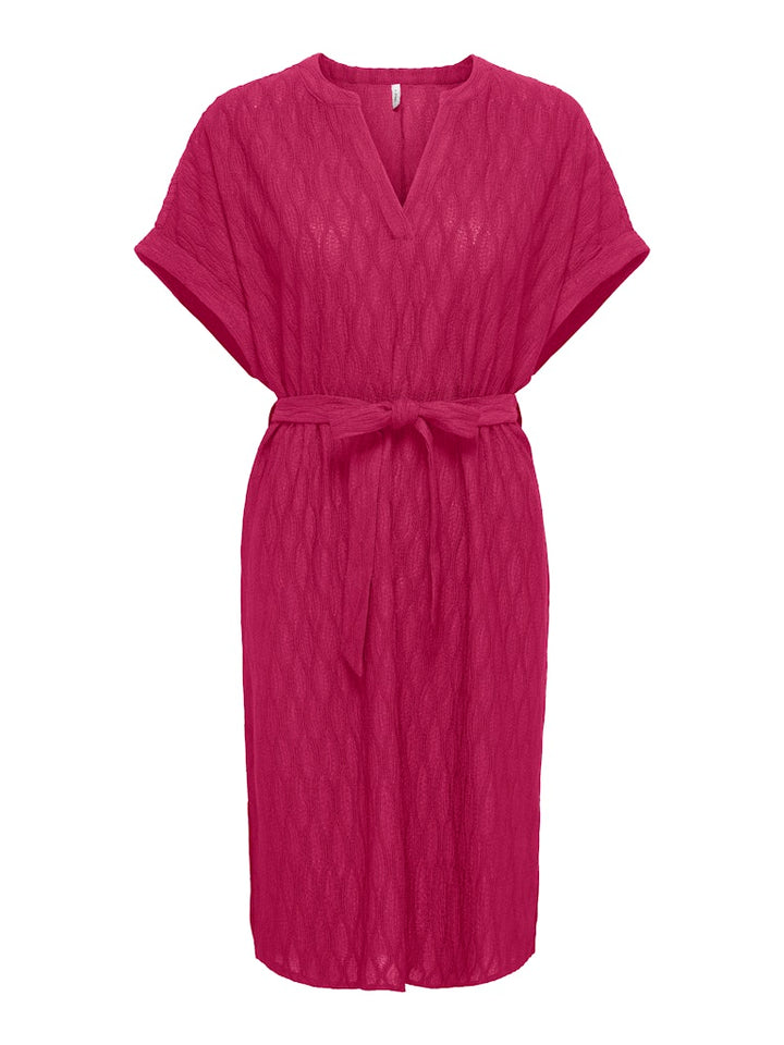 Onldiana S/s V-neck Dress Cs Jrs - Fuchsia