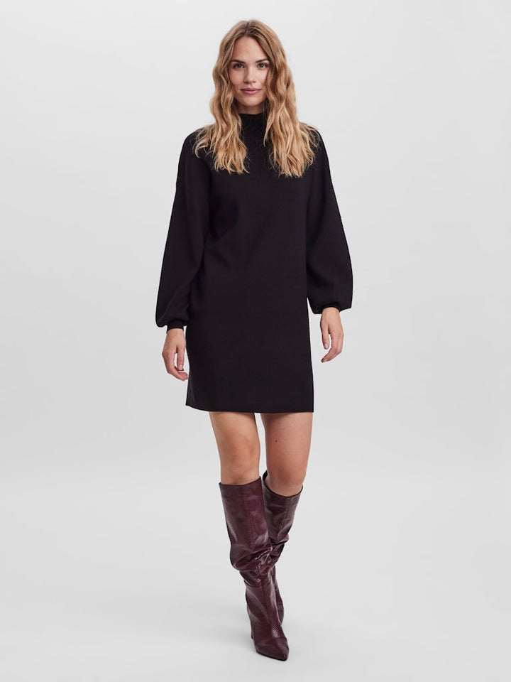 Vmnancy Ls Funnelneck Dress Noos - Zwart