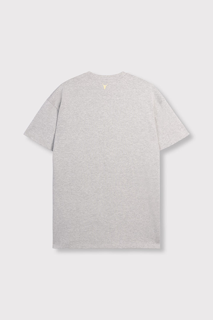 The Label T-shirt Dress - Grijs Melee