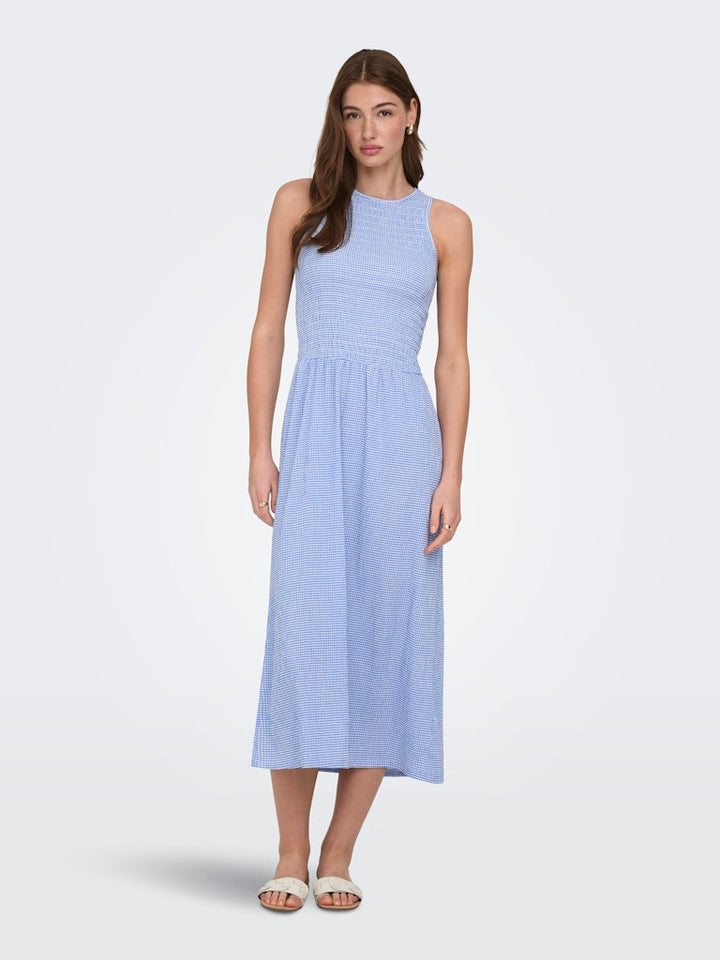 Onlcelle Life S/l Smock Dress Jrs - Blauw Dessin