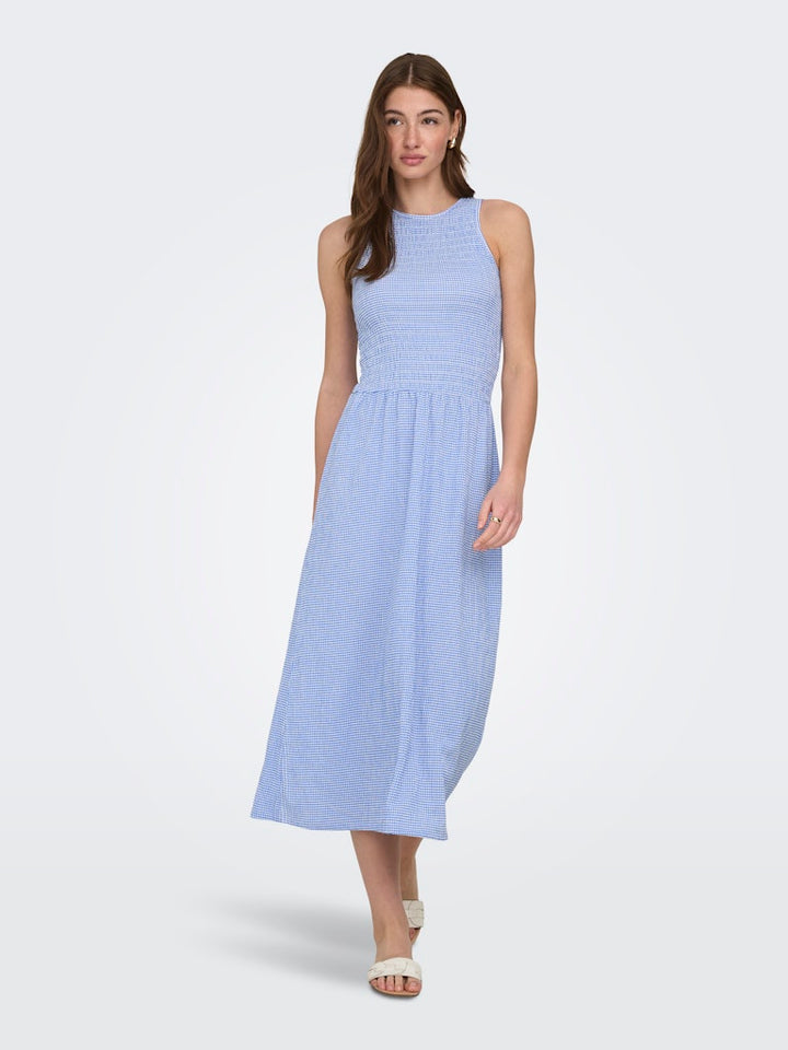 Onlcelle Life S/l Smock Dress Jrs - Blauw Dessin