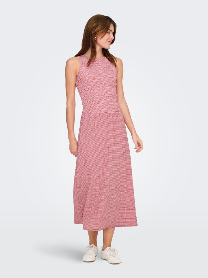 Onlcelle Life S/l Smock Dress Jrs - Rood Dessin