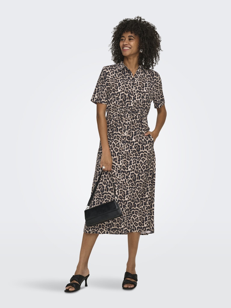 Onlaris Life 2/4 Shirt Dress Wvn Cc - Bruin Dessin