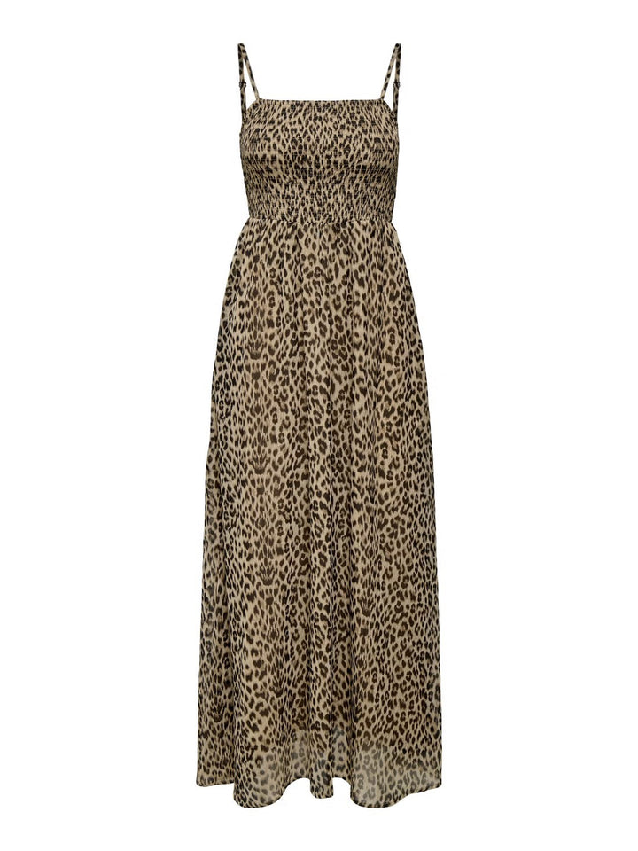 Onlelena Vikki Strap Ank Dress Noos Wvn - Bruin Dessin
