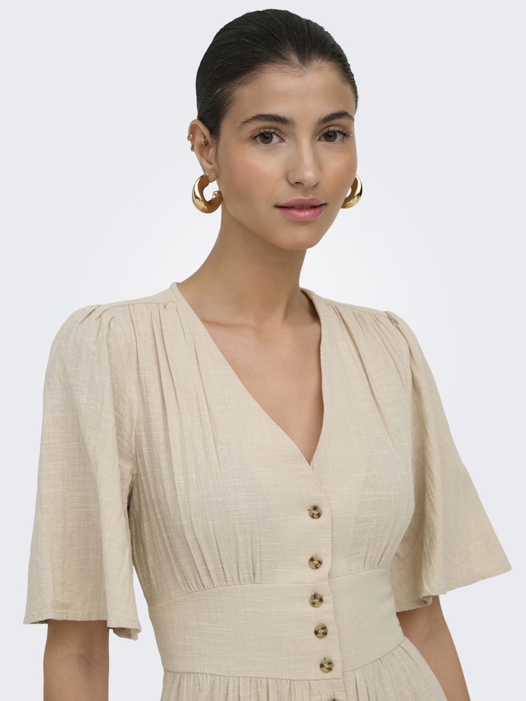 Onltizana 2/4 Midi Dress Wvn Noos - Beige