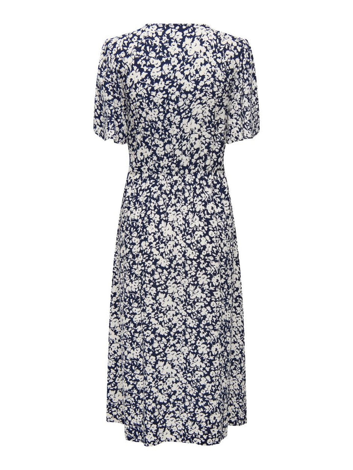 Onlhalia S/s Midi Dress Wvn Noos - Blauw Dessin