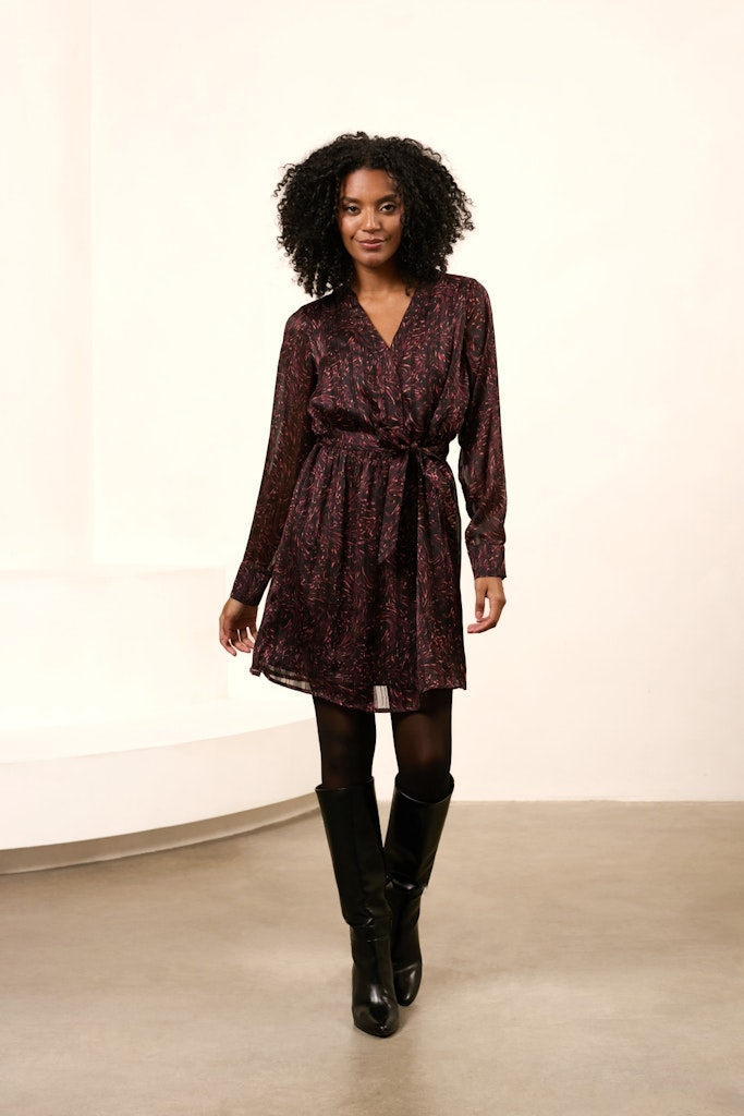 Dress Freja - Rood Dessin