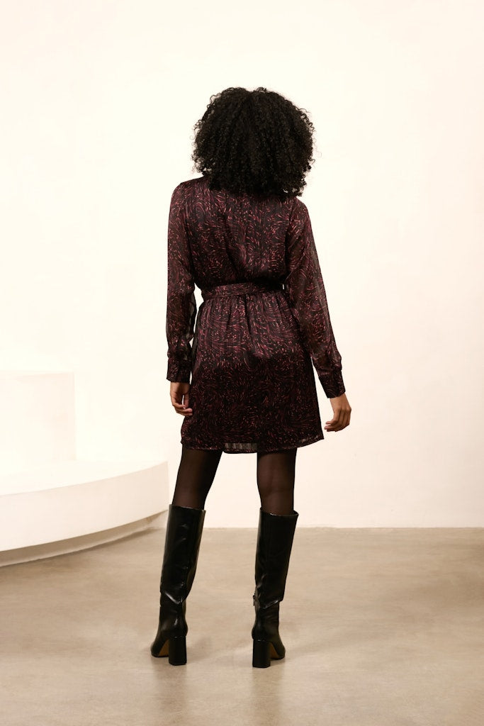 Dress Freja - Rood Dessin