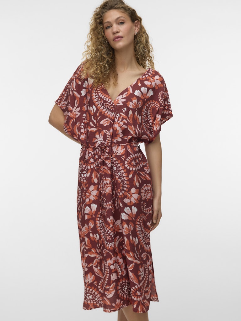 Vmnellie Carla Wide 7/8 Kaftan Wvn Ga - Rood Dessin