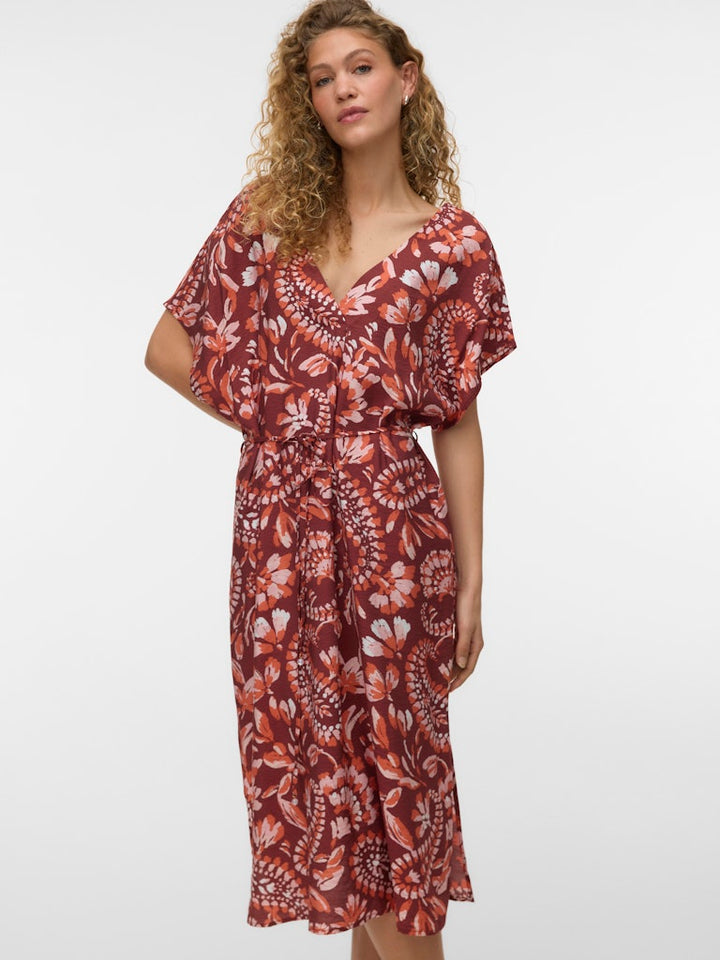 Vmnellie Carla Wide 7/8 Kaftan Wvn Ga - Rood Dessin