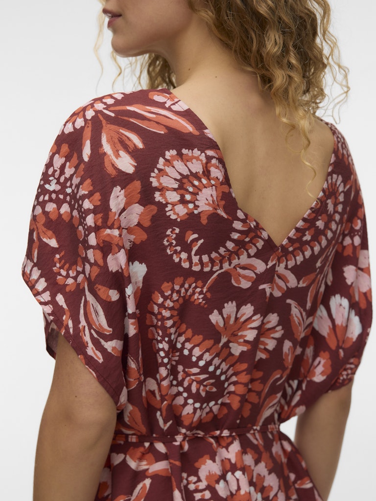 Vmnellie Carla Wide 7/8 Kaftan Wvn Ga - Rood Dessin