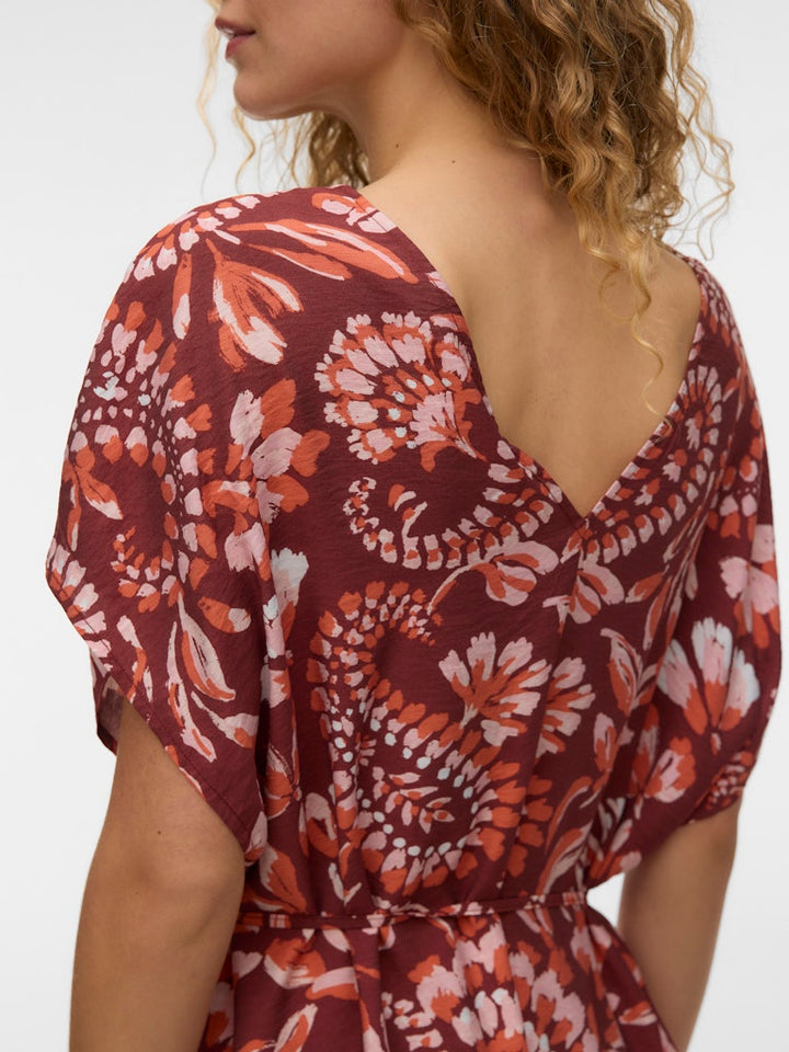 Vmnellie Carla Wide 7/8 Kaftan Wvn Ga - Rood Dessin