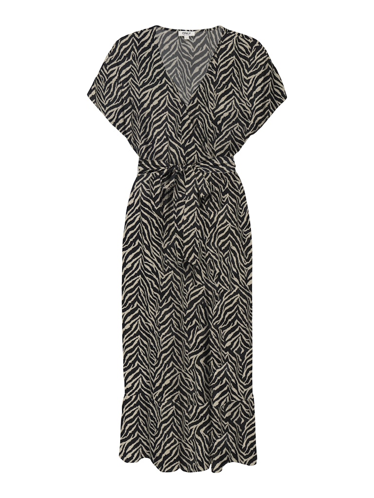 Onlzilla Adele Ss Long Dress Noos Wvn - Zwart Dessin