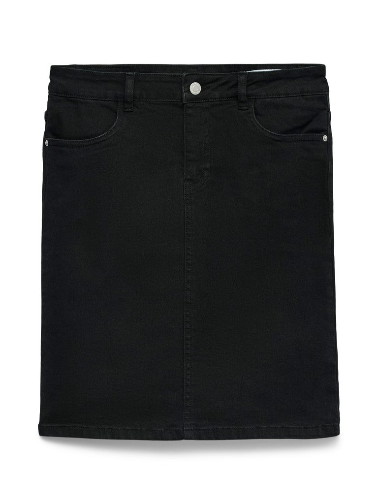 Vmluna Hr Denim Skirt Mix Ga - Black Denim