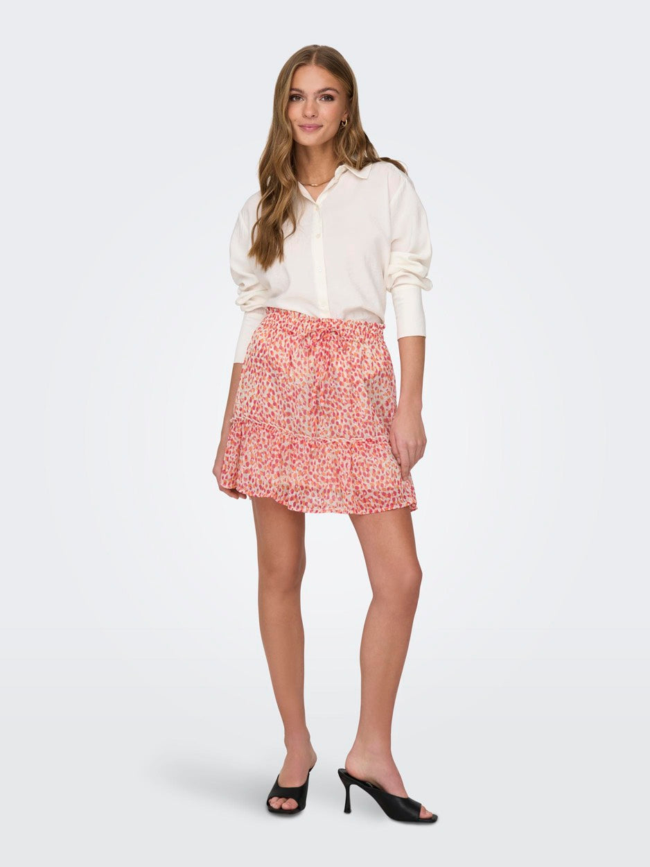 Jdyjenify Life Mw Frill Skirt Wvn - Zand Dessin