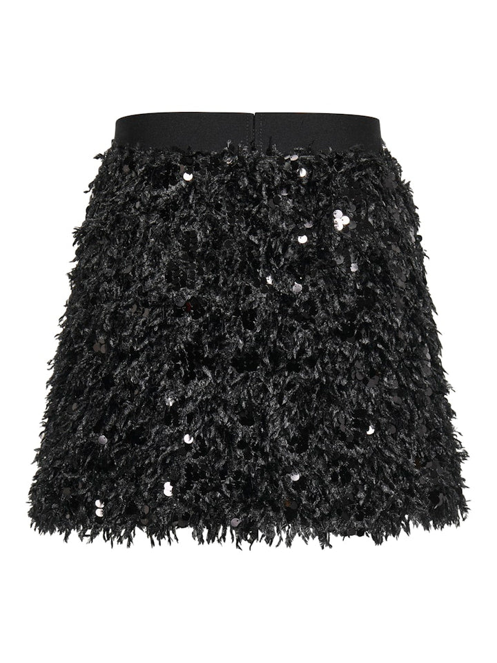Onlpaola Short Feather Skirt Box Jrs - Zwart