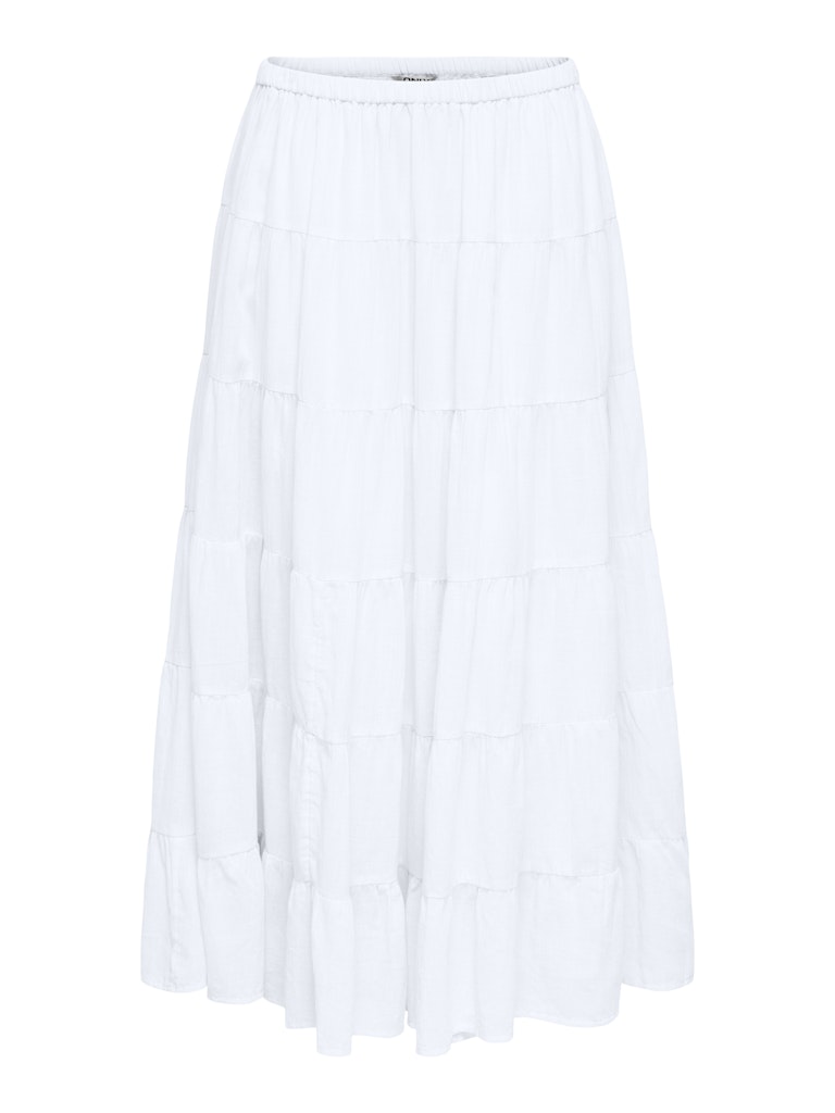 Onlkelly Long Layer Skirt Wvn - Wit